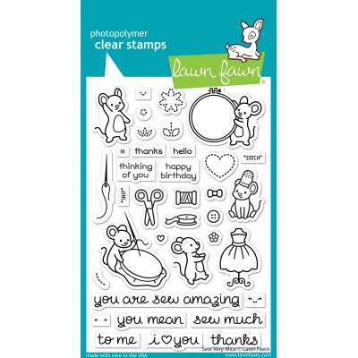Lawn Fawn Clear Stamps - Sew Very Mice